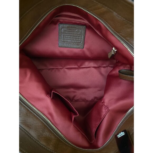 Coach MADISON East West Soft Brown Leather Tote Shoulder Bag Gold Hardware 26769 - Picture 9 of 12